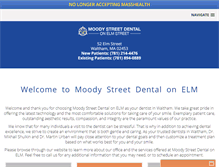 Tablet Screenshot of moodystreetdental.com